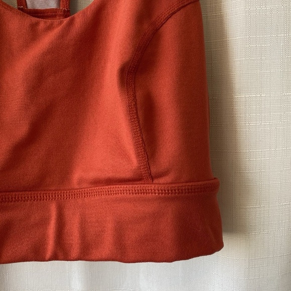 Free People FP Movement Synergy Sports Bra Sz S Orange Strappy Terracotta Yoga - Picture 3 of 10